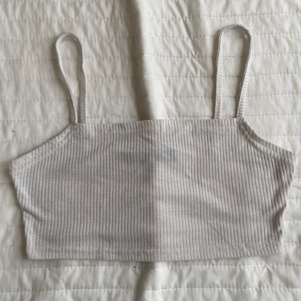 Cream crop top